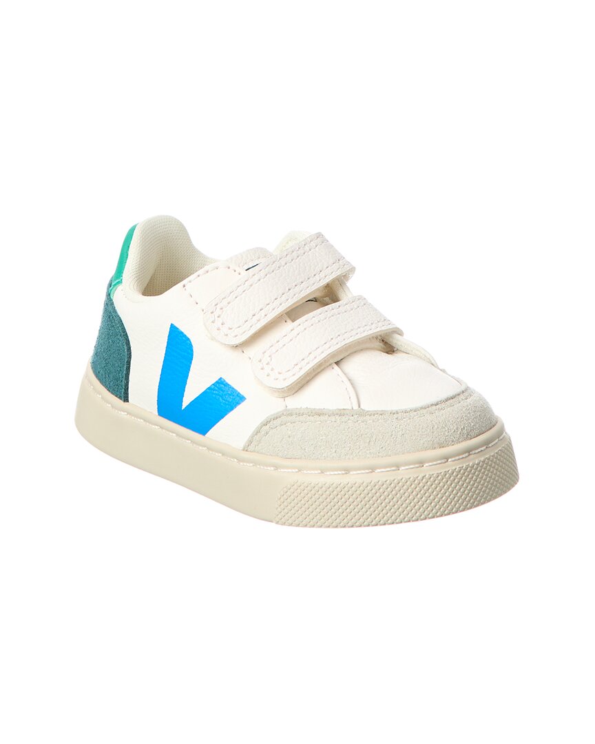 

Кроссовки VEJA Small V-12 из хромированной кожи, белый