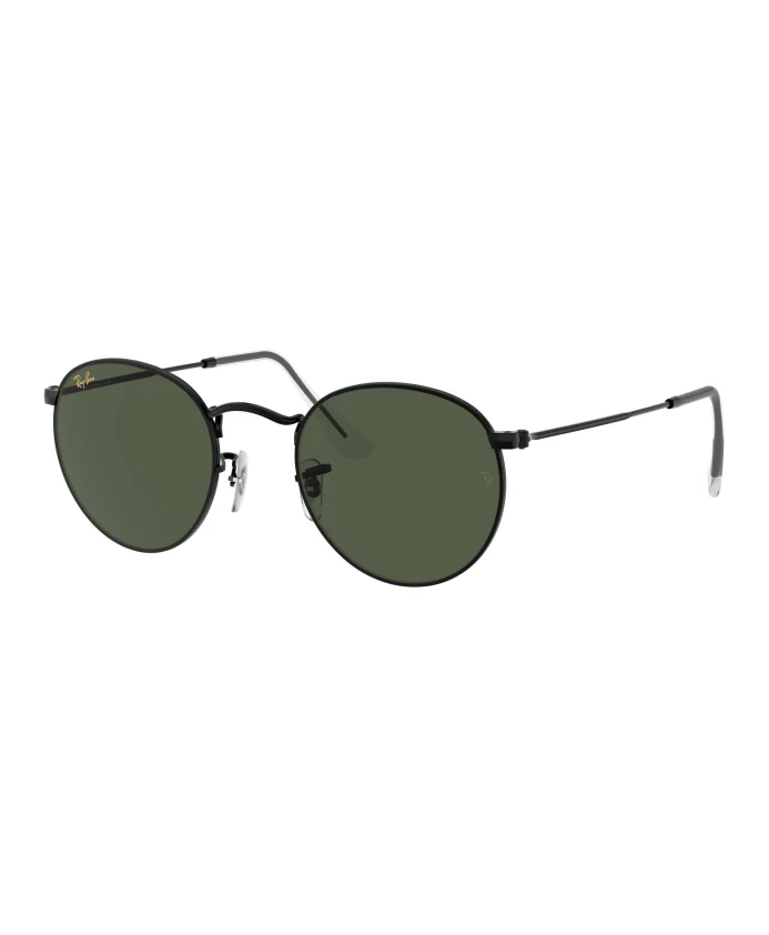 

Круглые металлические солнцезащитные очки зелёного цвета Ray-Ban, черный
