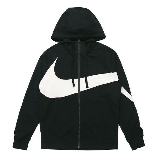 

Толстовка men's coat hooded color block zipper closure sportswear Nike, черный