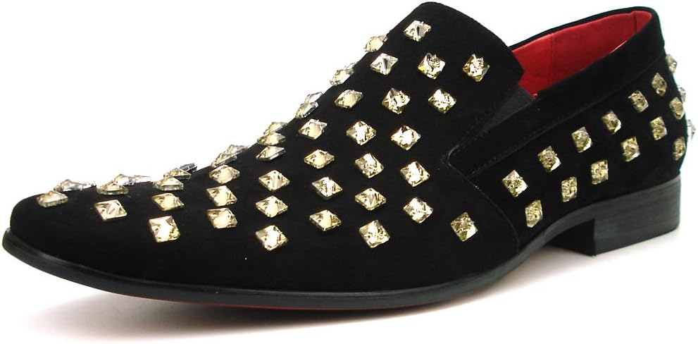 

Мужские замшевые лоферы на подскоке Fiesso от Aurelio Garcia FI-7487 с кристаллами Fiesso By Aurelio Garcia, черный/золотой