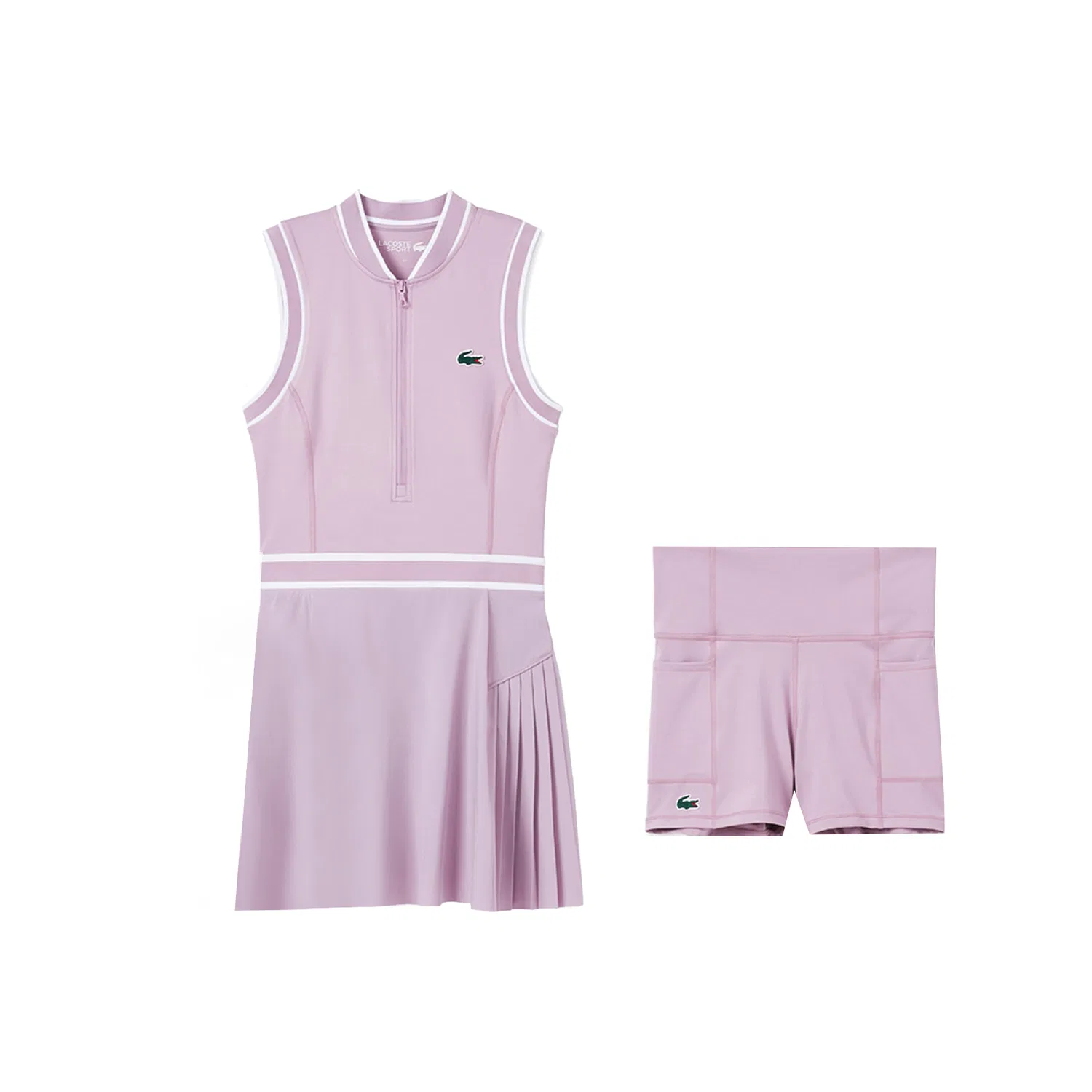 Юбка теннисная LACOSTE Moderate Short, белая — фото 3