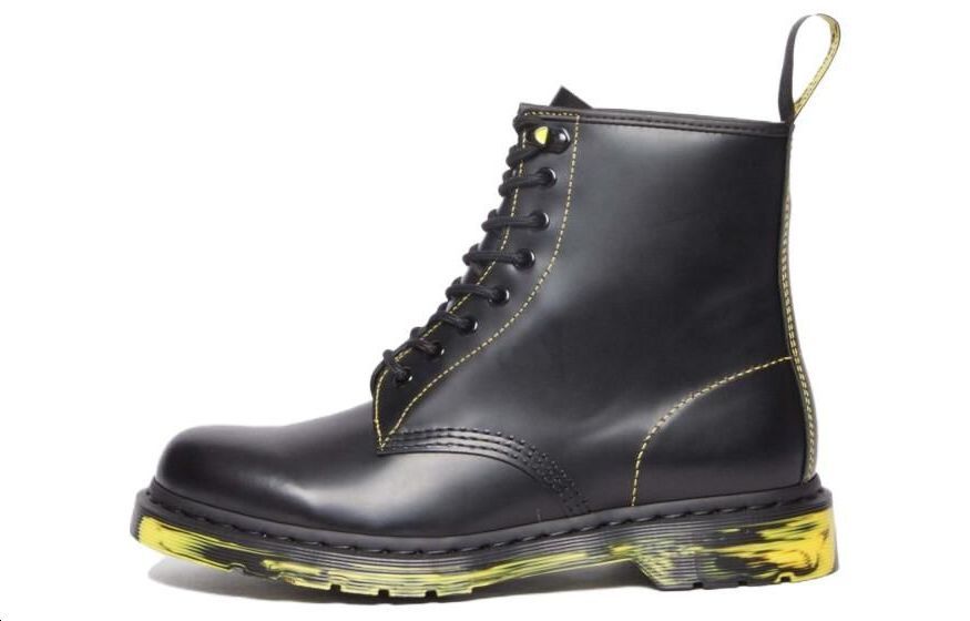 Dr.Martens Ботинки Dr. Martens 1460 из гладкой кожи на шнуровке с мраморной подошвой, черные