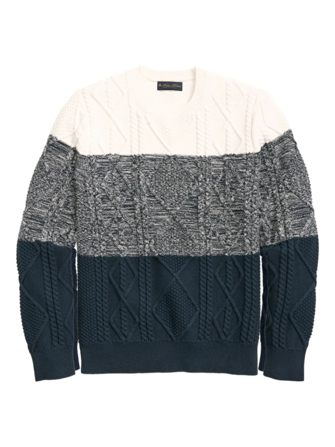 

Свитер фактурной вязки Brooks Brothers, серый