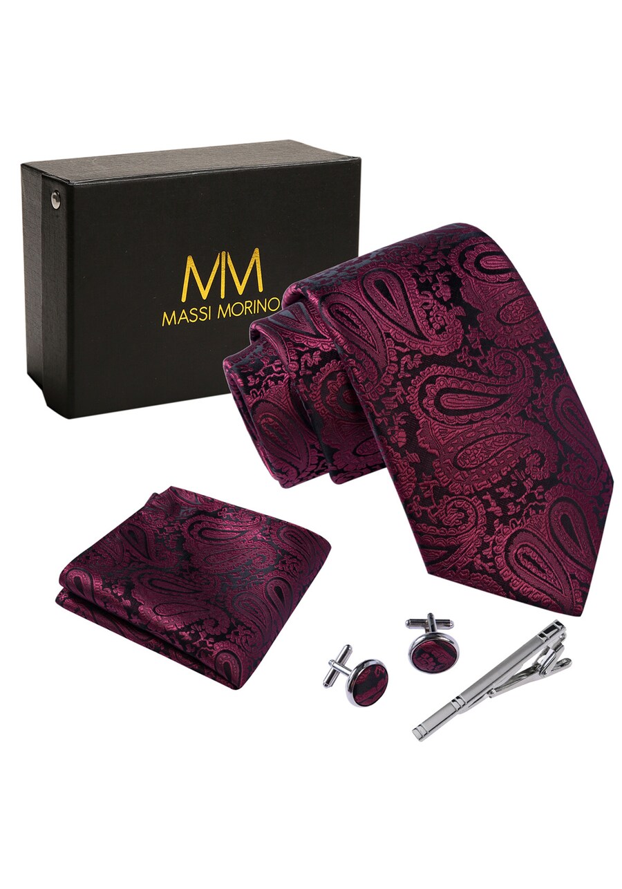 

Галстук Massi Morino, цвет Wine red/Black