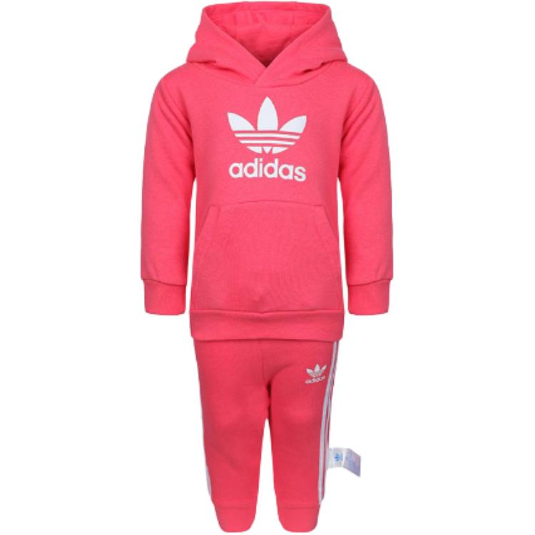

Adidas Originals Толстовка с капюшоном Trefoil Collection, повседневная спортивная одежда розового цвета для младенцев и малышей