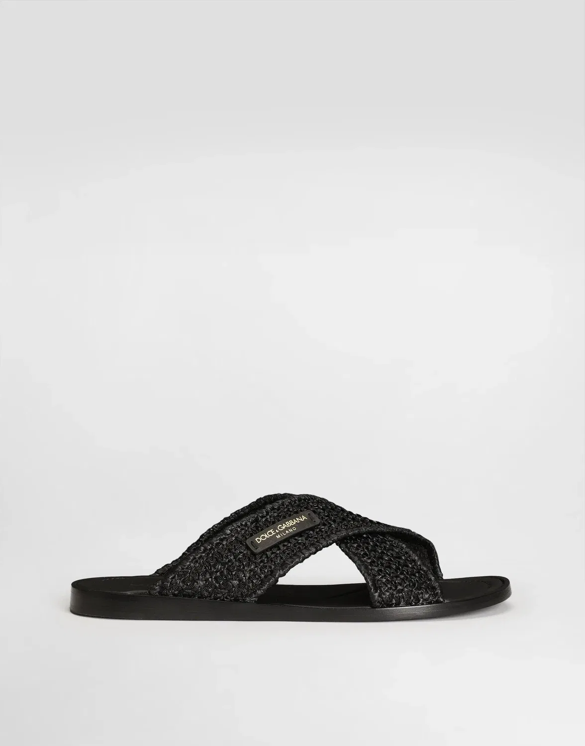 Сандалии из рафии DOLCE & GABBANA, черный