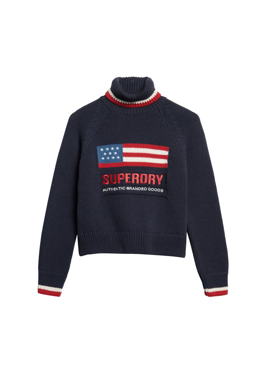 

Водолазка Superdry Sweater, морской синий