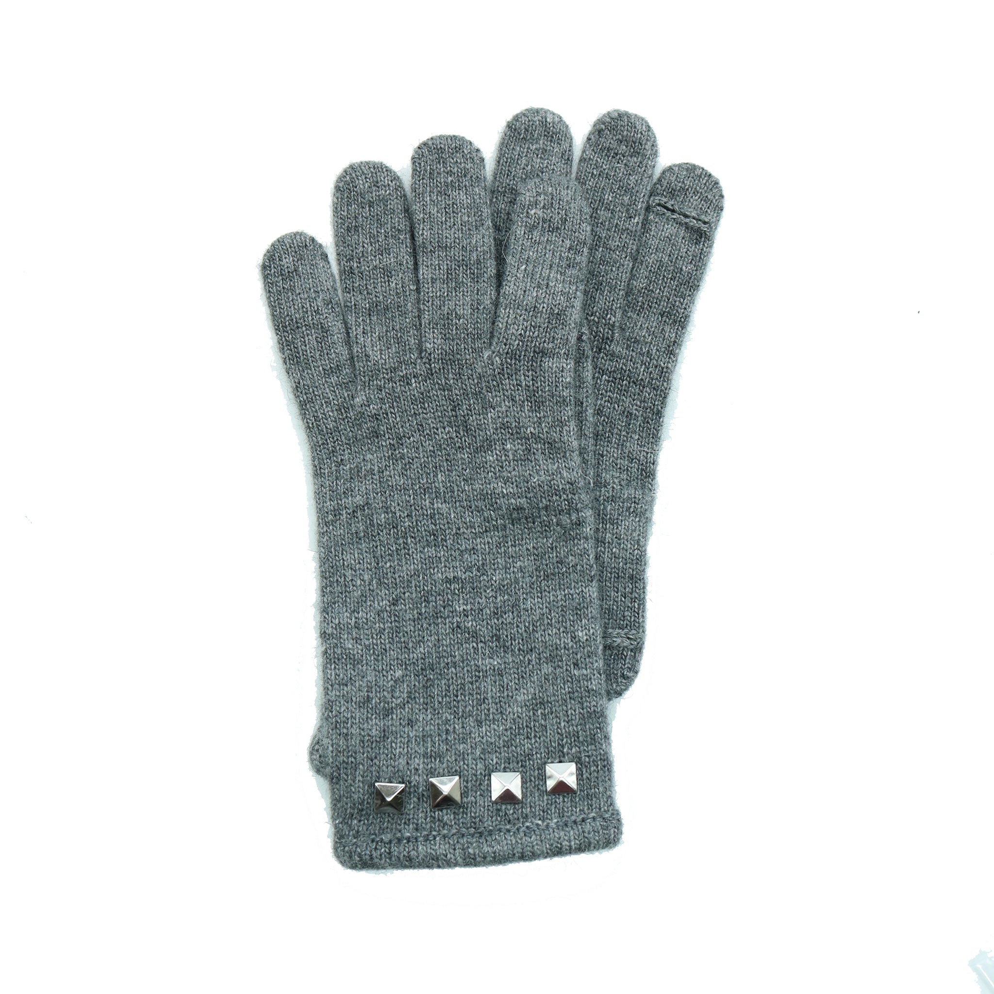 

ПЕРЧАТКИ С КЛЕПКАМИ И ПРОРЕЗАМИ НА ПАЛЬЦАХ Portolano, цвет medium grey