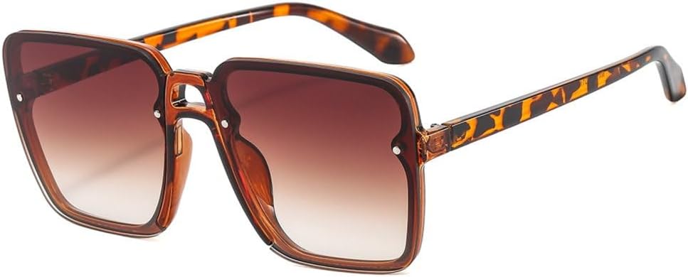 

Большие солнцезащитные очки в винтажном стиле для женщин, фиолетовые, зеленые, розовые, с защитой от УФ-излучения UV400, роскошные, для мужчин и женщин, чайный цвет, один размер TYUVIVO, Tea