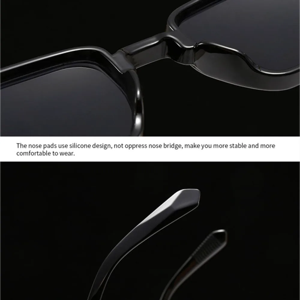 

Солнцезащитные очки в стиле ретро с квадратными заклепками для женщин, модные градиентные очки с защитой от УФ-излучения UV400 для мужчин MTZJH, Brown Tea Gradient