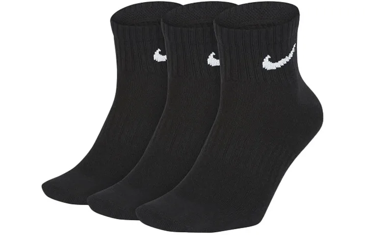 Nike Комплект унисекс носков до щиколотки Black
