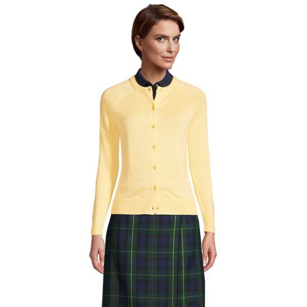 

Женский кардиган из хлопкового модала Lands' End, цвет maize