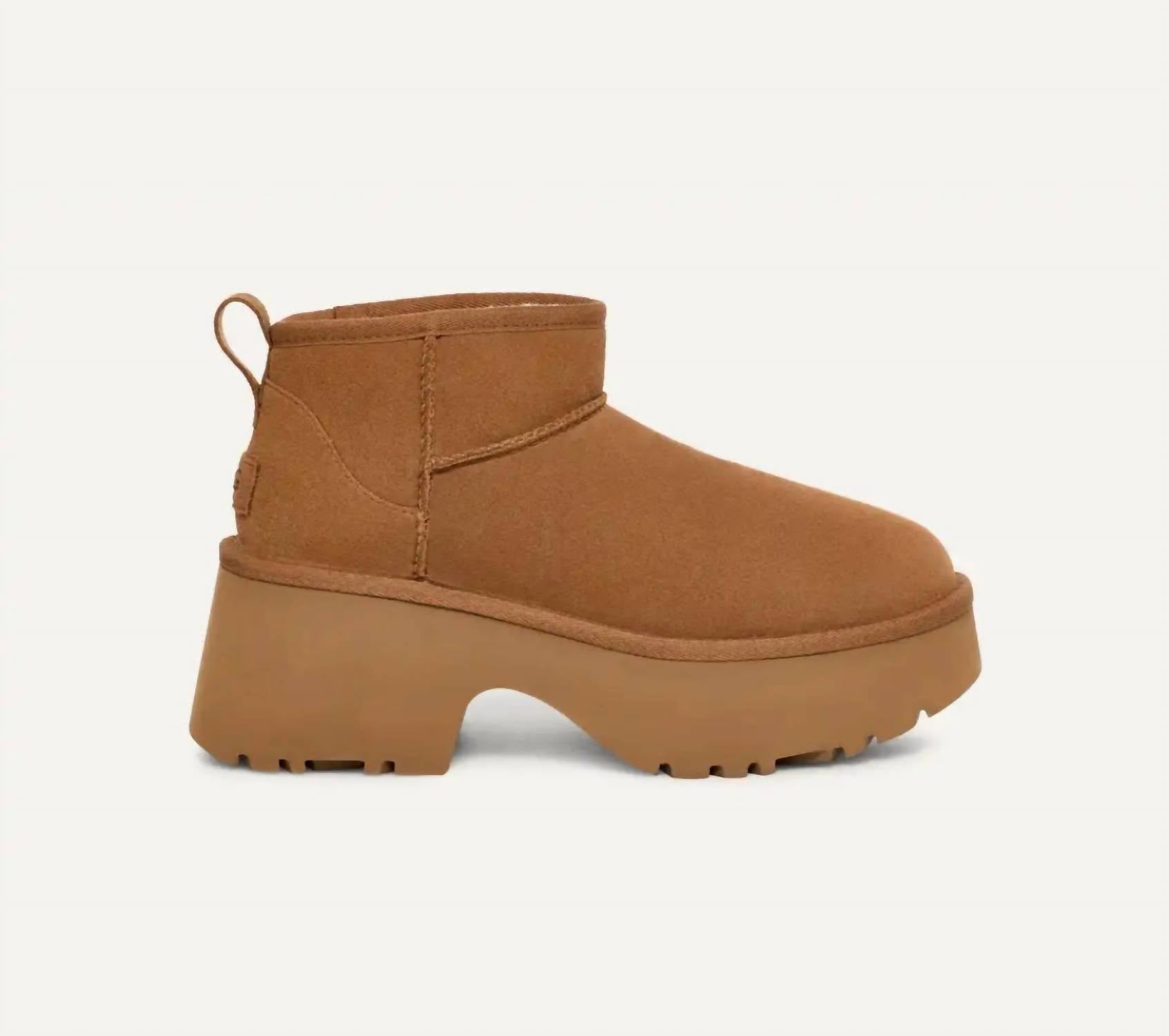 Женские классические ультрамини-ботинки New Heights в цвете каштан UGG, Chestnut — фото 2