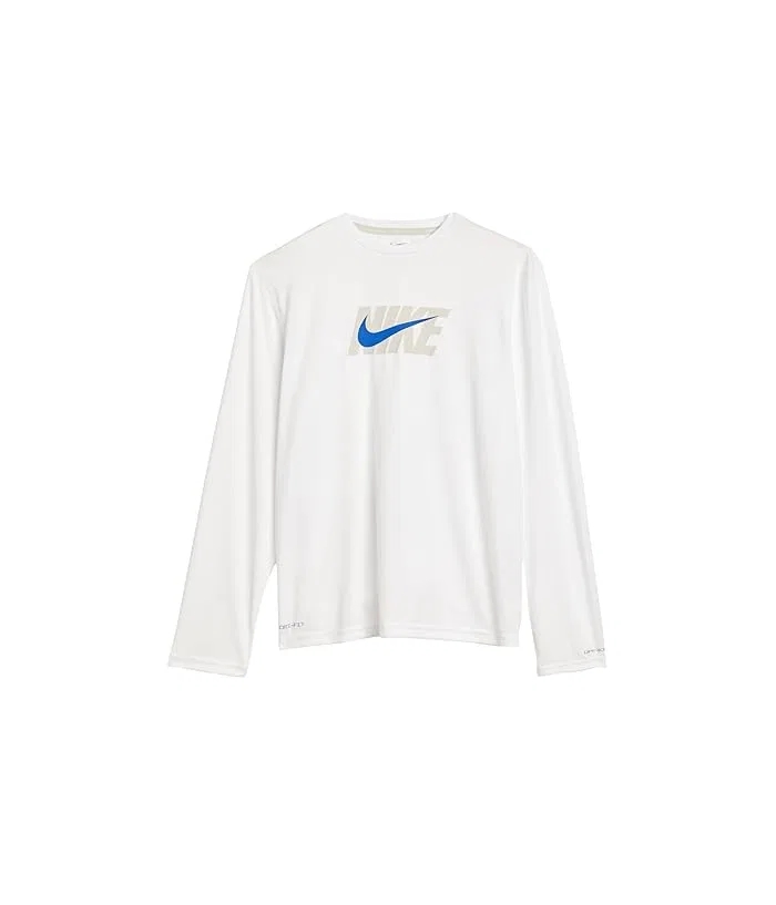 Лонгслив с защитой от солнца Hydroguard Swoosh Over Dri-Fit UV Nike Kids, White