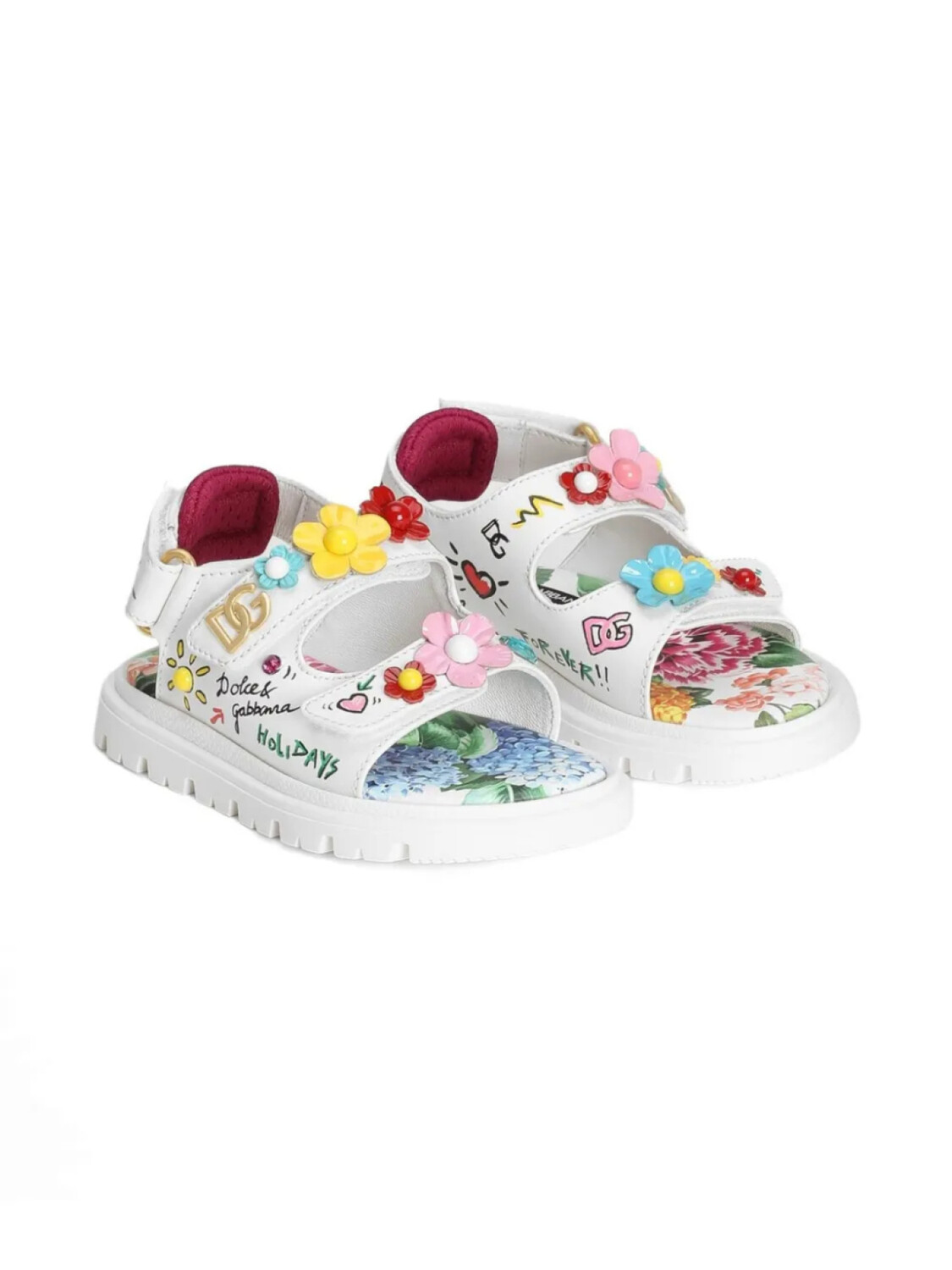 

Dolce & Gabbana Kids сандалии First Step, белый
