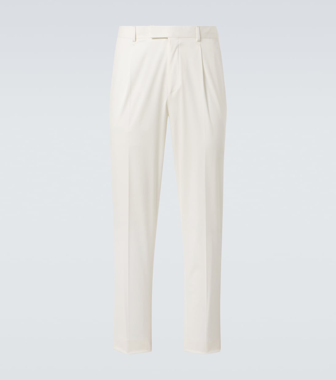 

Прямые брюки из хлопковой смеси Zegna, белый
