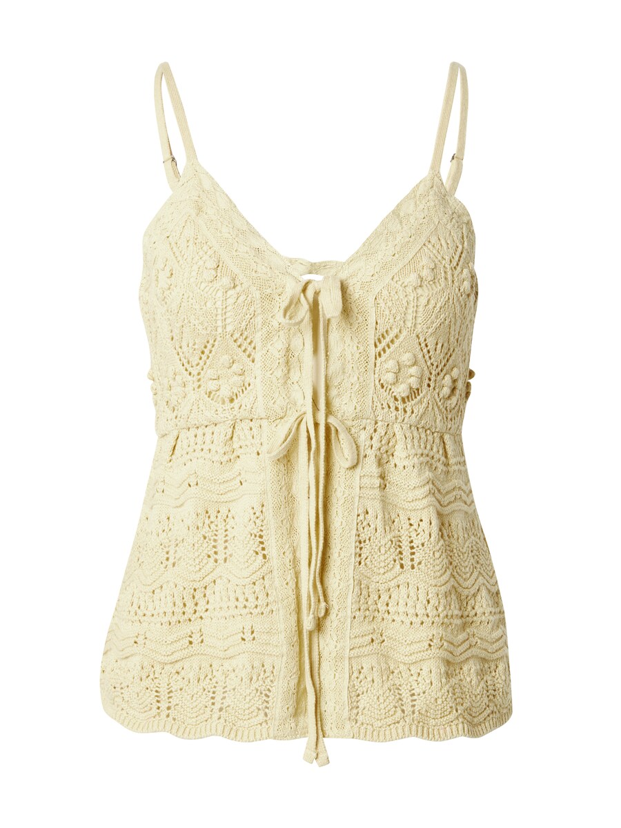 

Вязаный топ HOLLISTER, цвет Light yellow