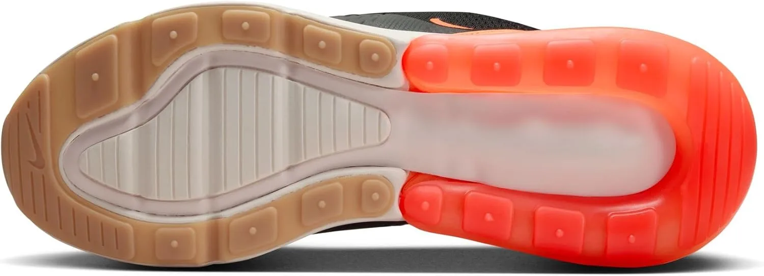 Мужские низкие кроссовки Nike Air Max 270, черный/ярко-красный/оранжевый — фото 4