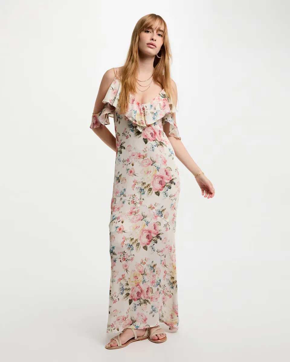 

Длинное прямое платье с принтом Morgan, мультиколор