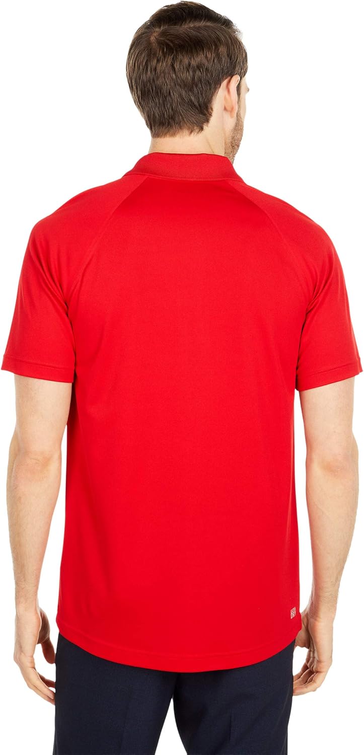 Lacoste мужская спортивная поло с коротким рукавом Regular Fit Green Croc, Red — фото 3