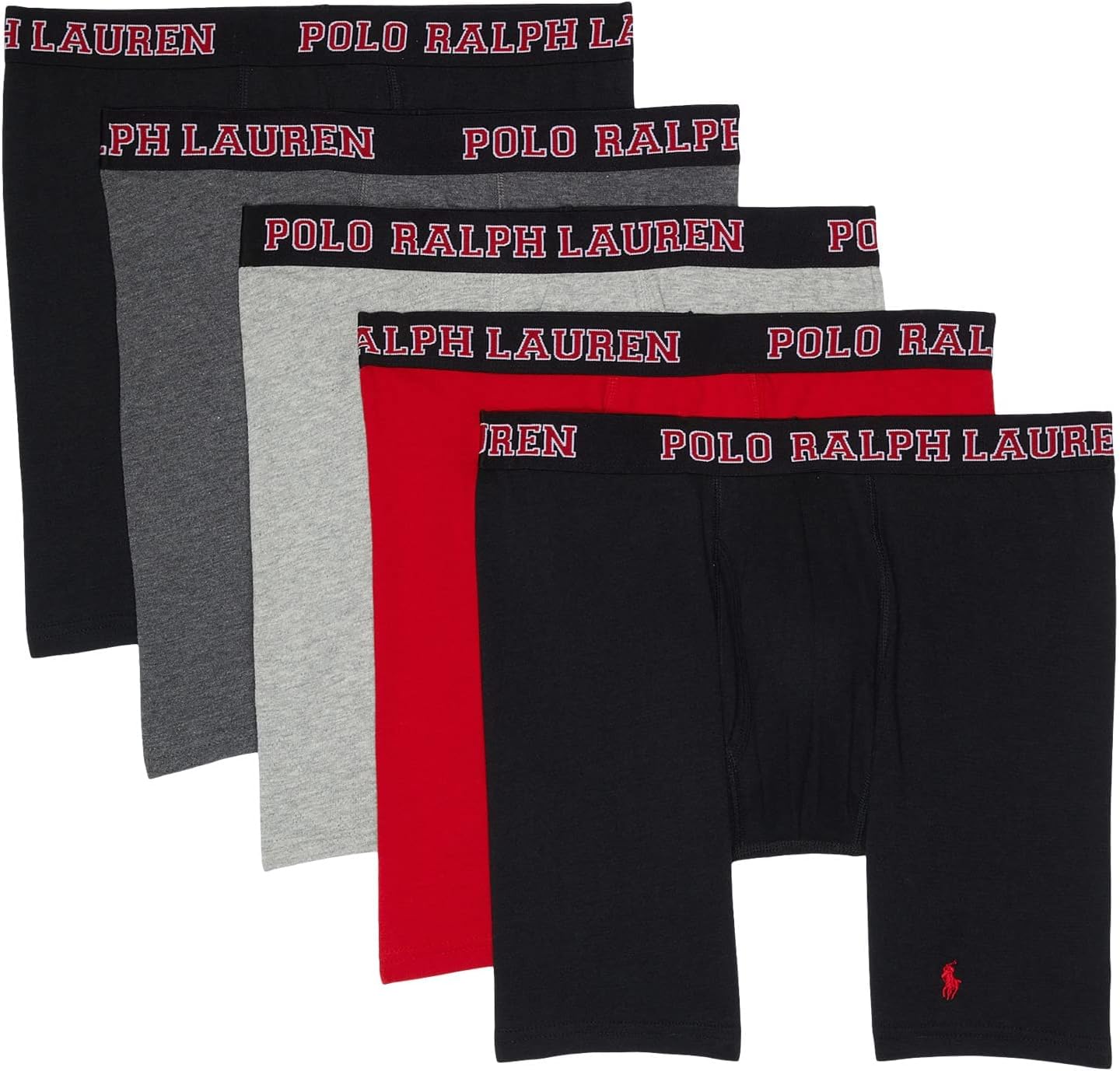 

Polo Ralph Lauren Мужские боксеры Classic Fit с дышащей сеткой, Polo Black/Rl 2000 Red/Andover Heather/Charcoal Heather/Black