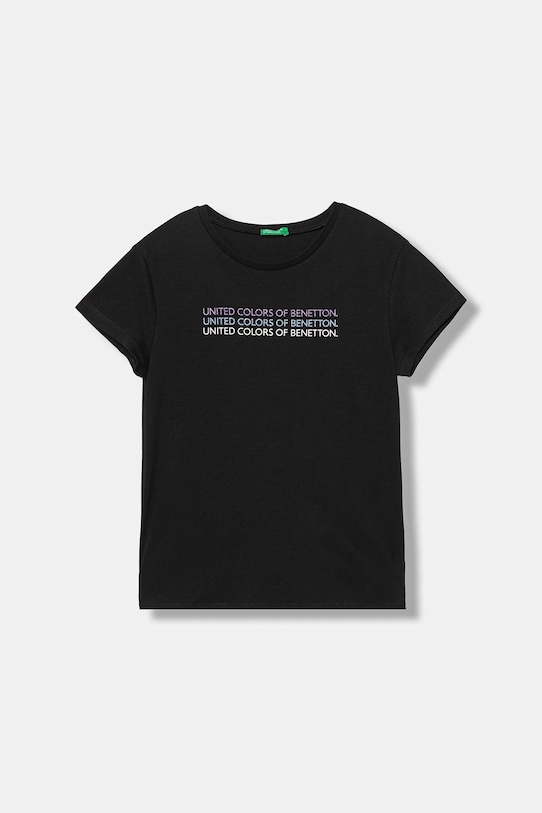 

Детская хлопковая футболка United Colors Of Benetton, черный