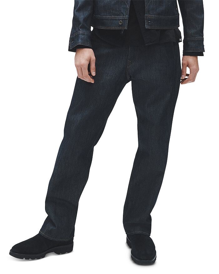

Джинсы прямого кроя RB24 Rag & Bone в цвете Raw Indigo, синий