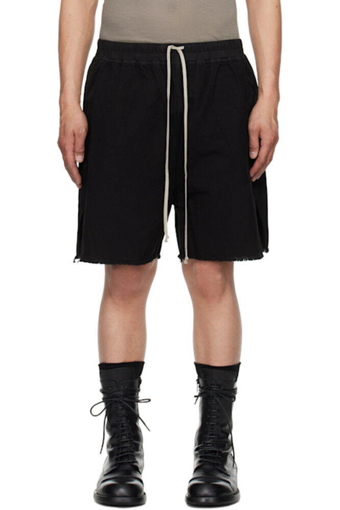 

Черные длинные шорты-боксеры Hollywood на молнии Rick Owens DRKSHDW
