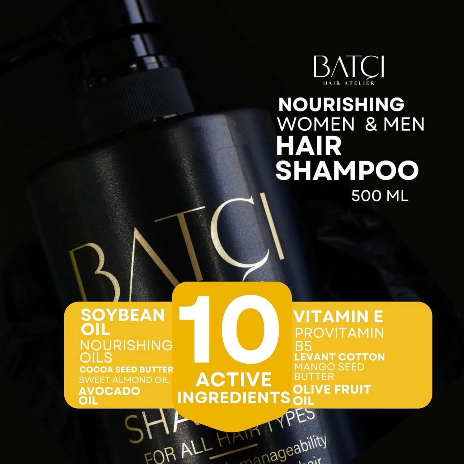 Шампунь Batci Provitamin без парабенов и сульфатов 500 мл Batci Hair Atelier — фото 2