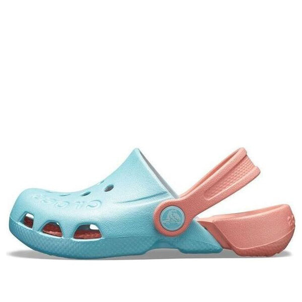 

Кроссовки electro back strap round toe clogs 'blue pink' Crocs, синий