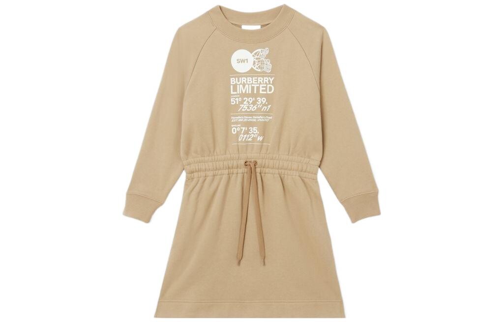 

Детское платье Burberry Kids, цвет Beige