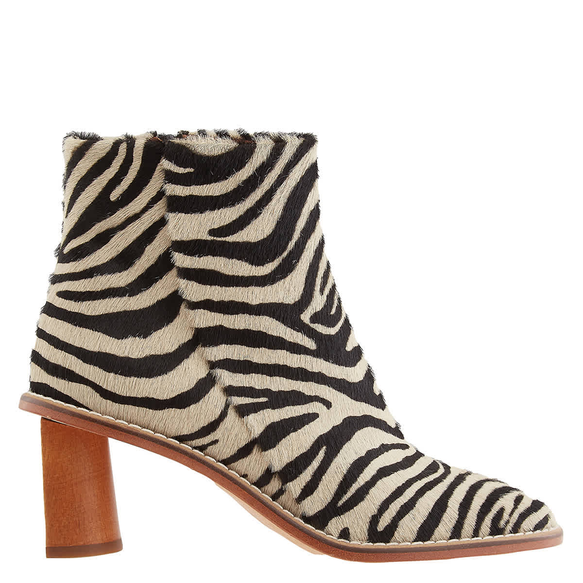 Rejina Pyo Женские Замшевые Ботинки Zebra Edith Кожаные Щиколотки, Ponyskin Zebra