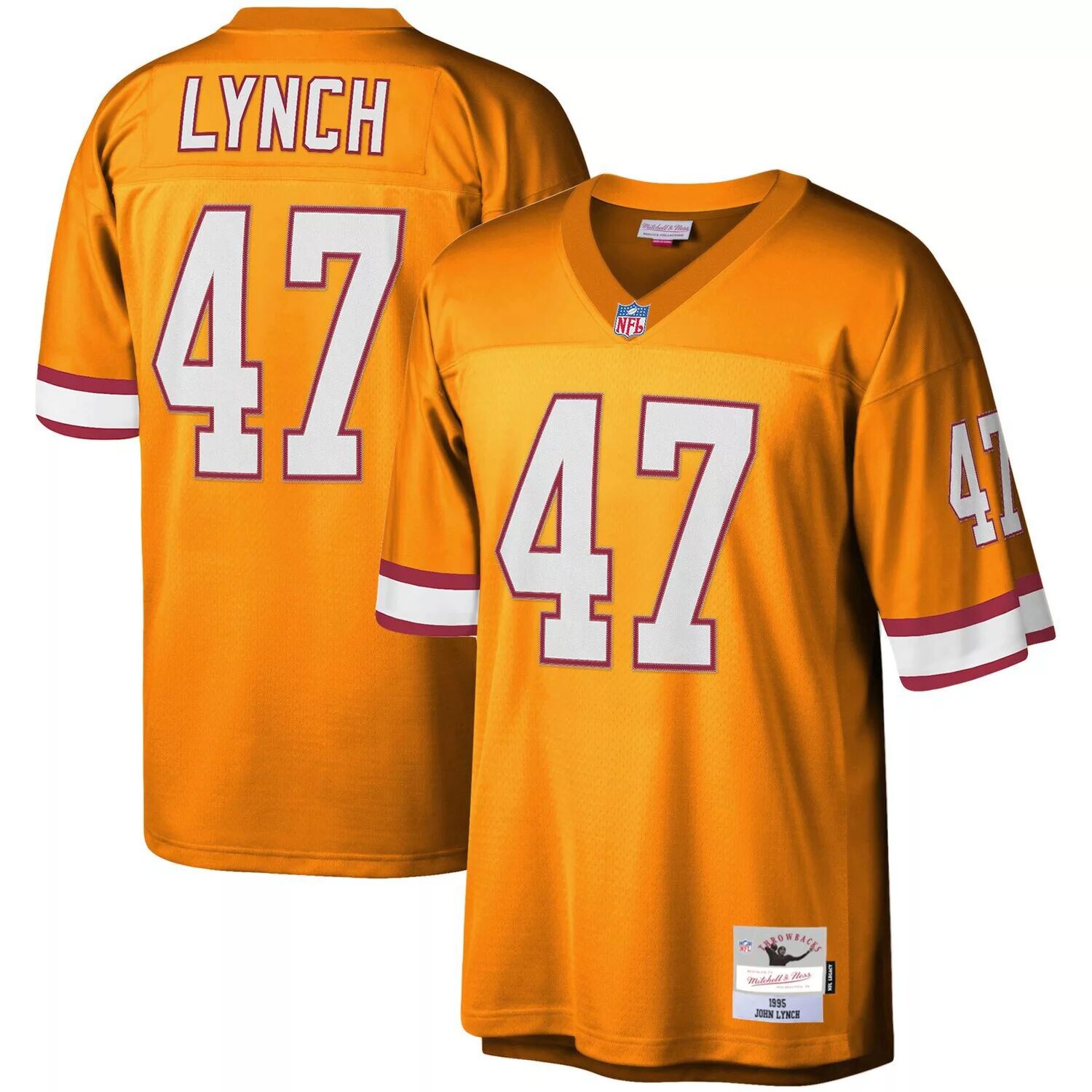 

Мужская футболка Mitchell & Ness John Lynch Orange Tampa Bay Buccaneers Legacy Replica Джерси