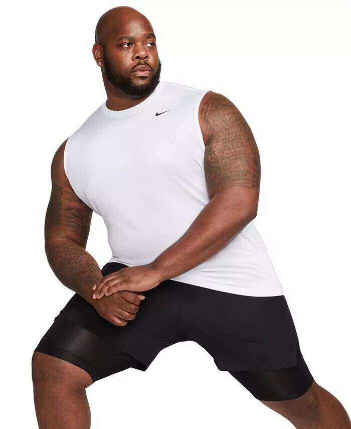 Мужская футболка для фитнеса без рукавов Legend Dri-FIT Nike, белый — фото 4
