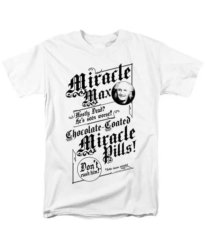

Футболка с коротким рукавом для взрослых Big & Tall Miracle Max Princess Bride, белый