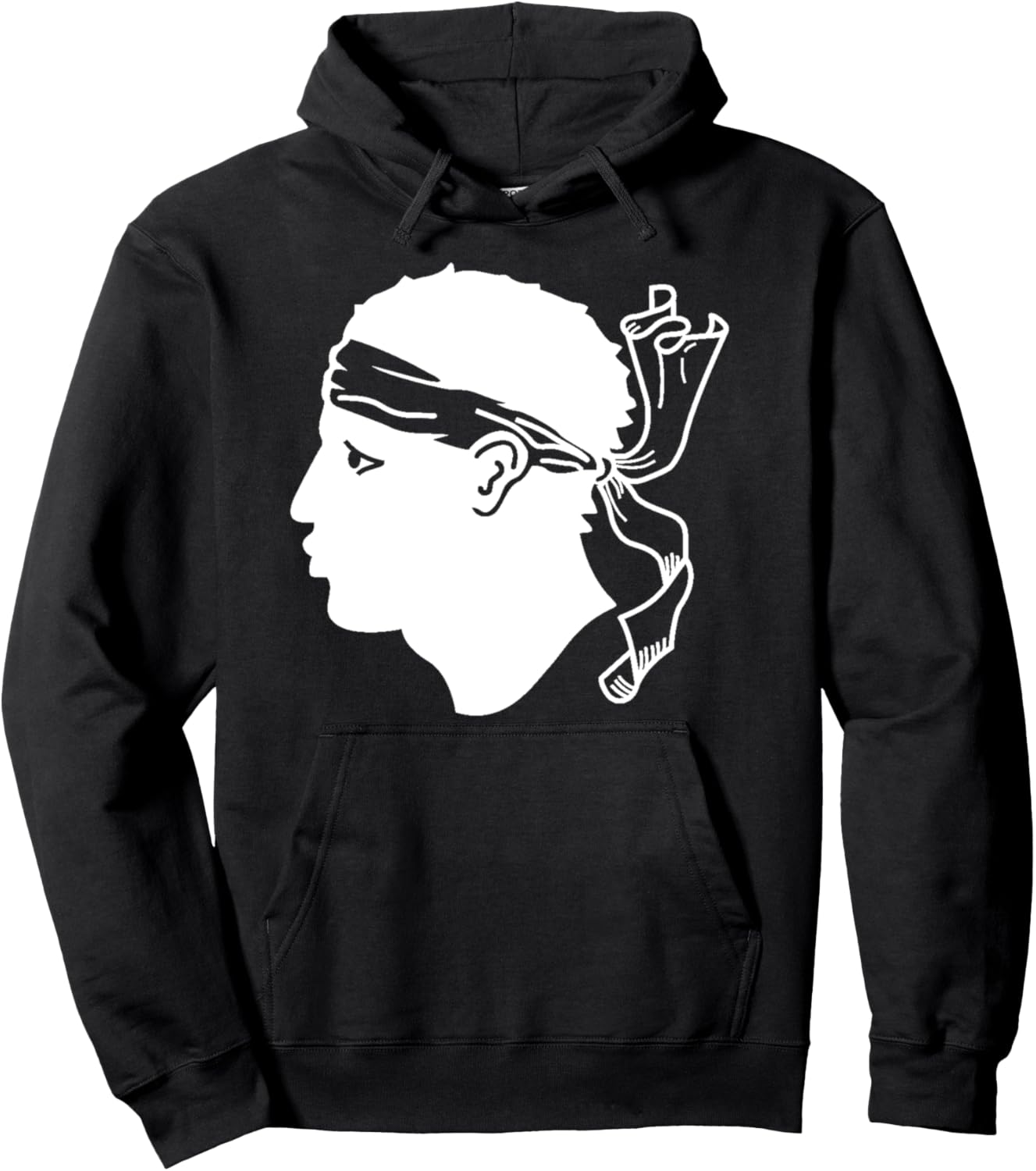 

Футболка Maure, футболка с графическим принтом Moors Head, футболка с капюшоном с изображением Сардинии и Корсики Be Good Boutique, черный