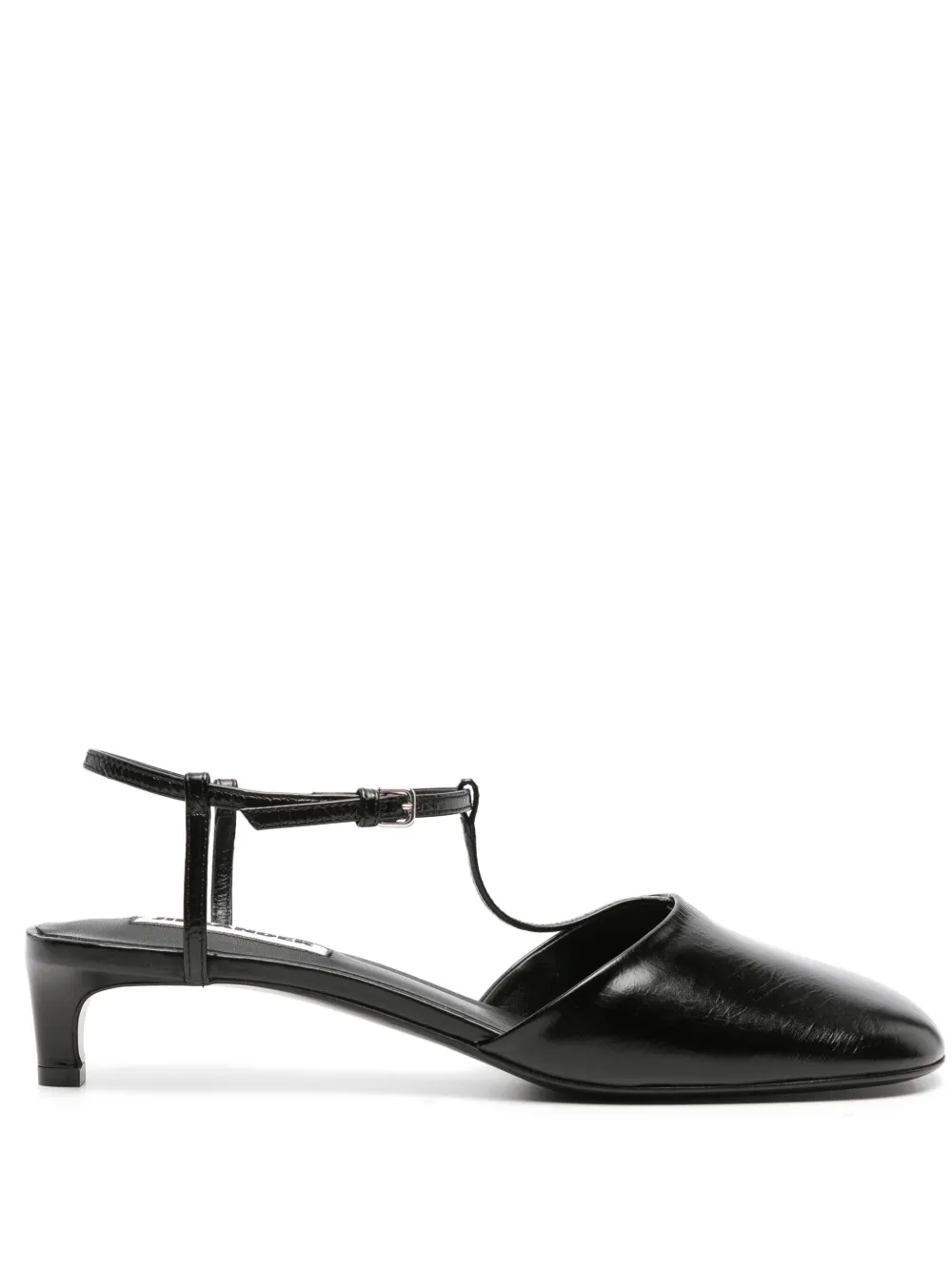 Туфли с Т-образным ремешком JIL SANDER, черный
