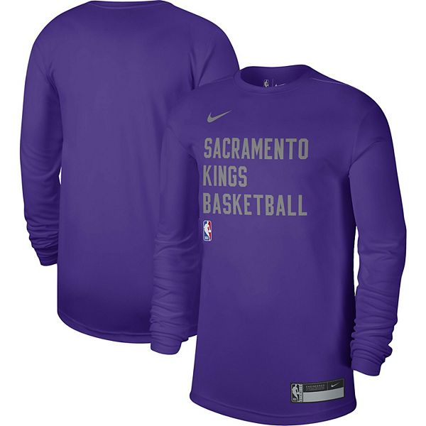 

Футболка с длинным рукавом Sacramento Kings 2023/24 Legend on-court practice unisex фиолетовая Nike