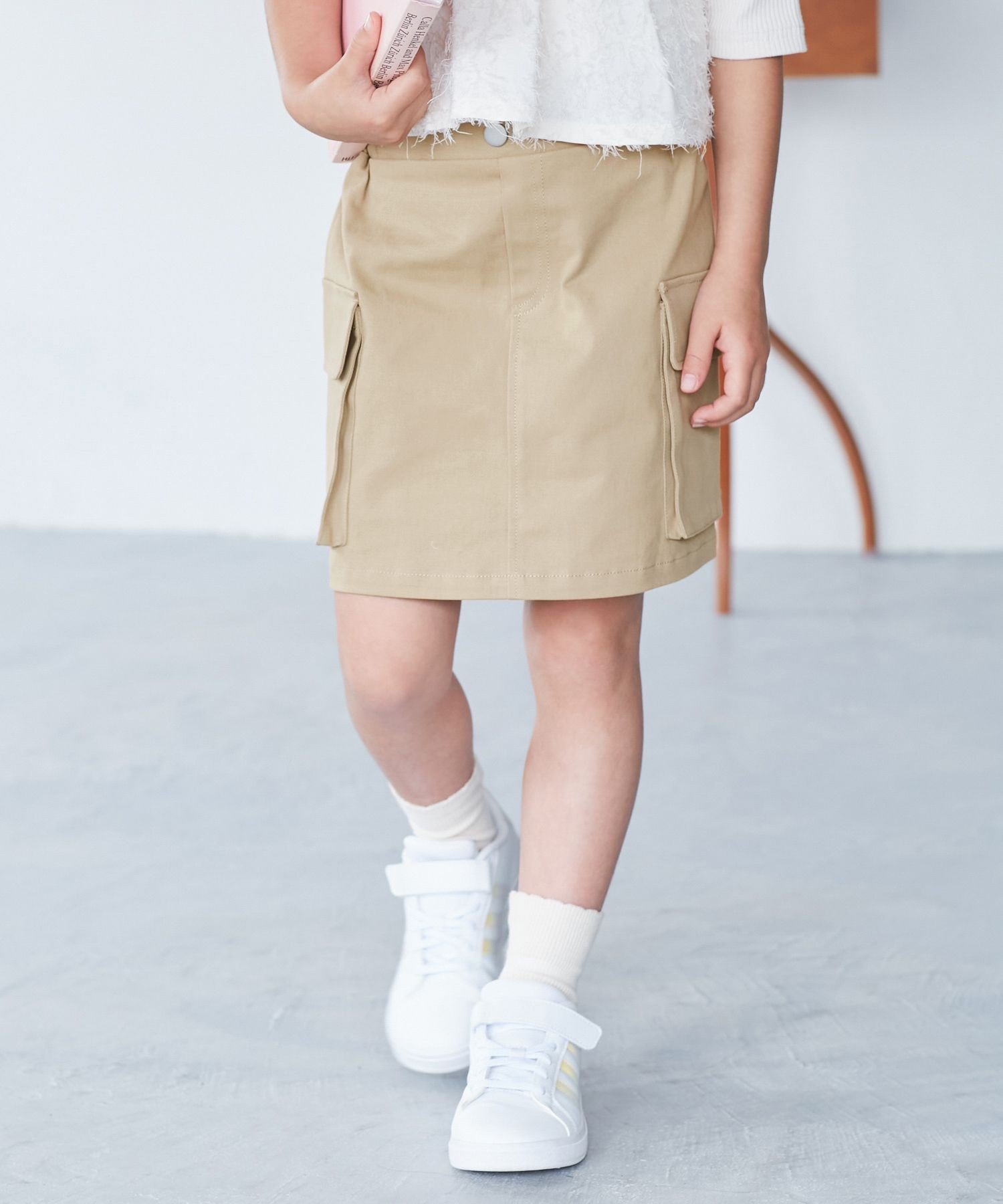 Эластичная мини-юбка-карго с заправленными брюками ROPE' PICNIC KIDS, Beige (27)