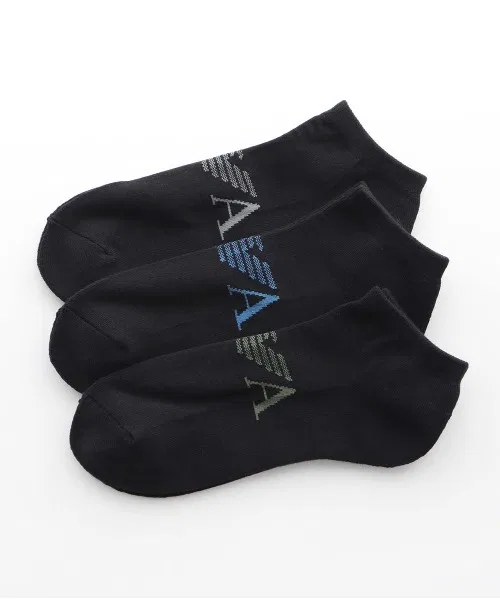 [Набор из 3 шт.] Махровые носки для кроссовок EMPORIO ARMANI с логотипом EA 92342716