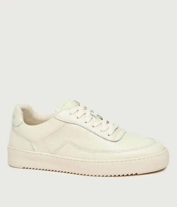 Кроссовки из кожи с зернистой текстурой «Мондо» Filling Pieces, экрю