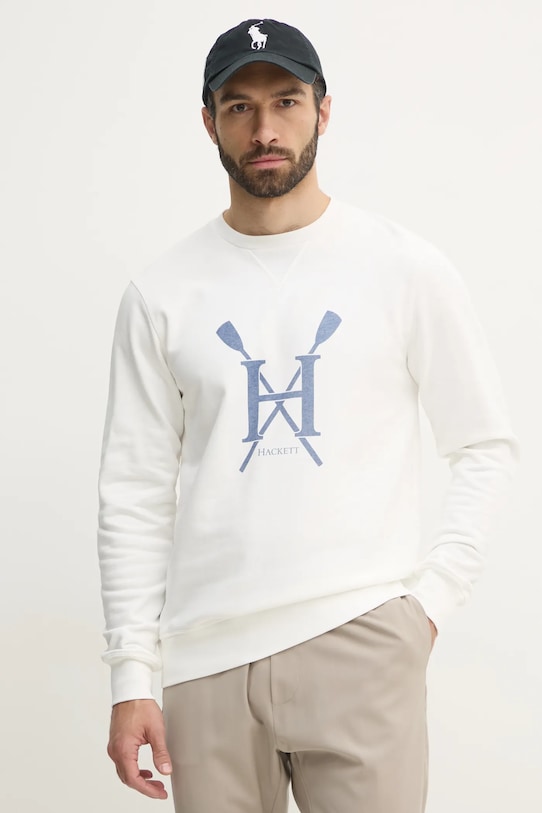 

Хлопковая толстовка Hackett London, белый
