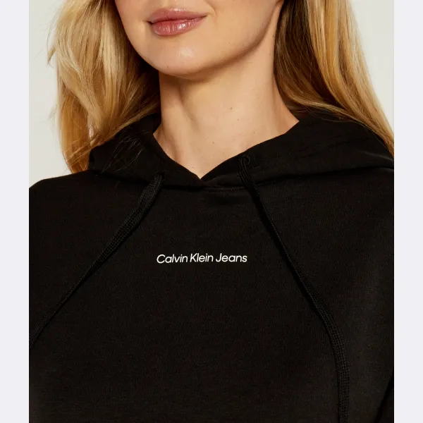 Толстовка свободного кроя с фотопринтом Calvin Klein, черный — фото 4