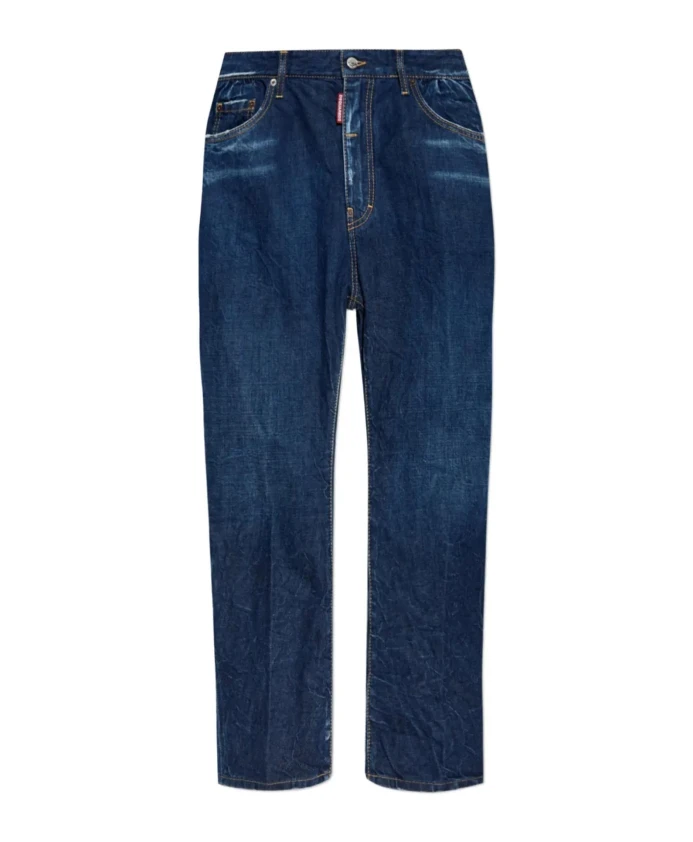 

Выцветшие синие джинсы с планкой на пуговицах Dsquared2, синий