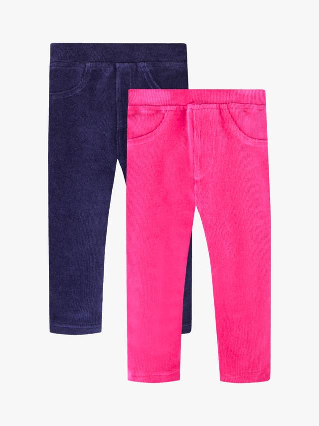 

Детские трикотажные леггинсы JoJo Maman Bébé, цвет Navy/Pink