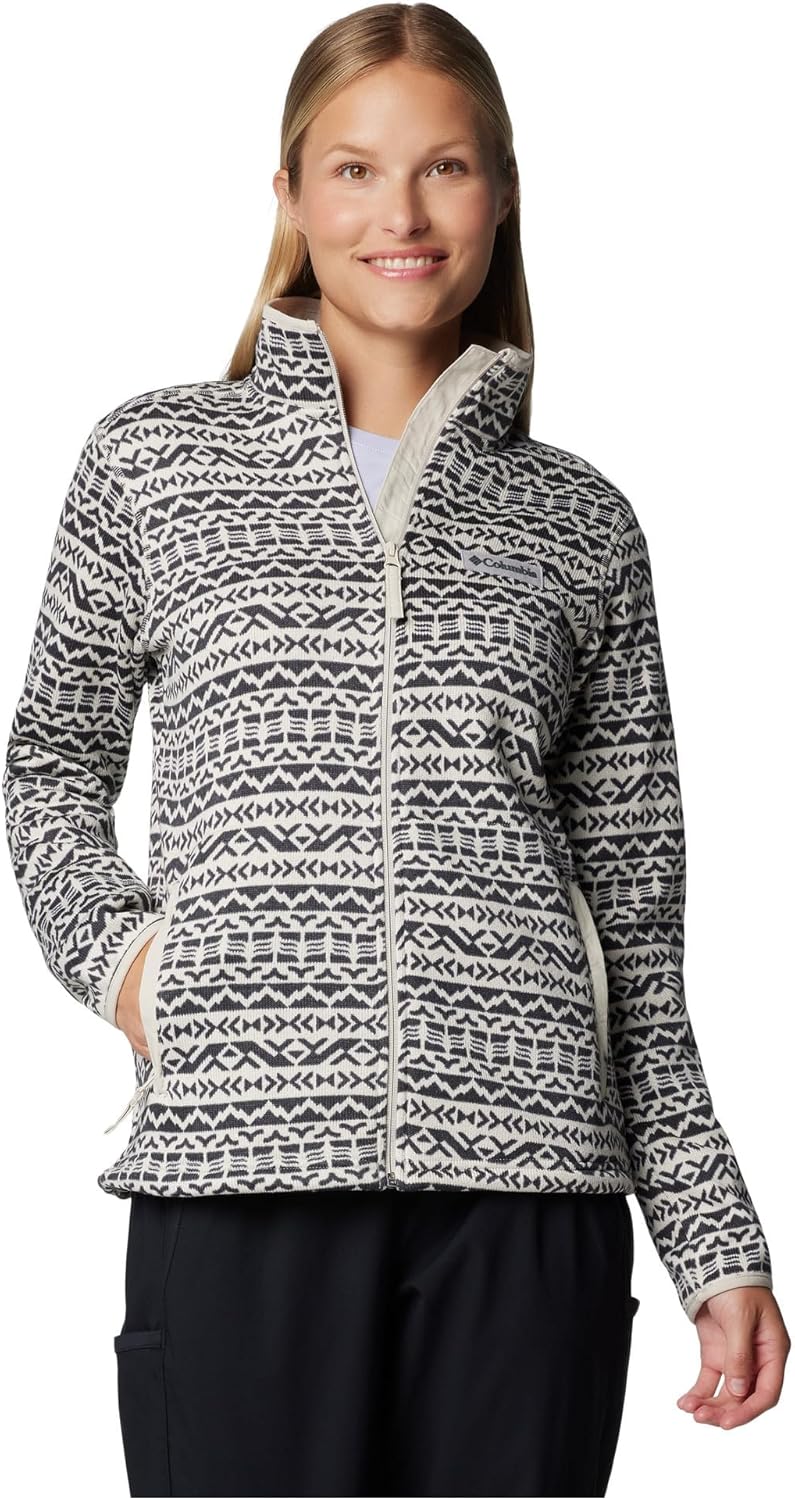 

Женский свитер Columbia Weather Print на молнии, Dark Stone Madras Tonal