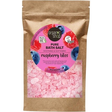 

Успокаивающая и смягчающая соль для ванн Raspberry Bliss, 500 г Organic Shop