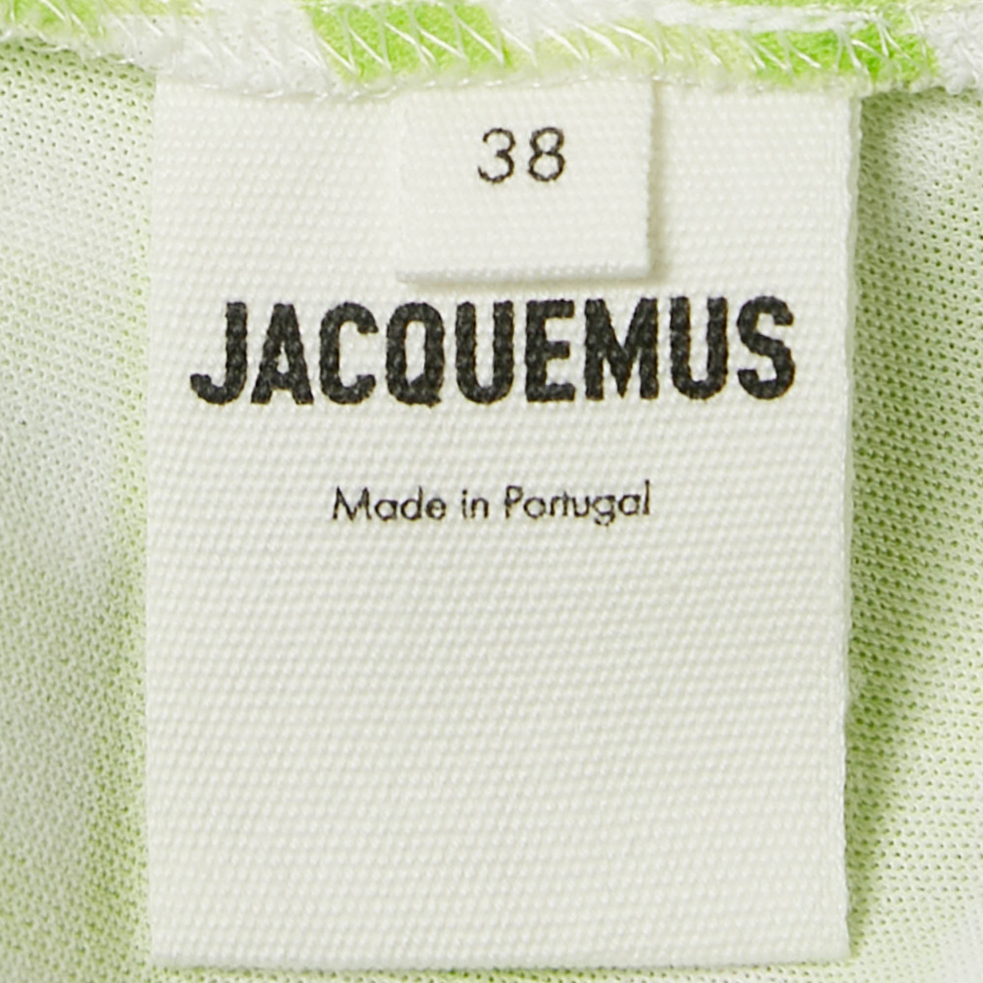 Платье-миди Jacquemus La Robe Nodi в зеленую клетку из трикотажа — фото 4