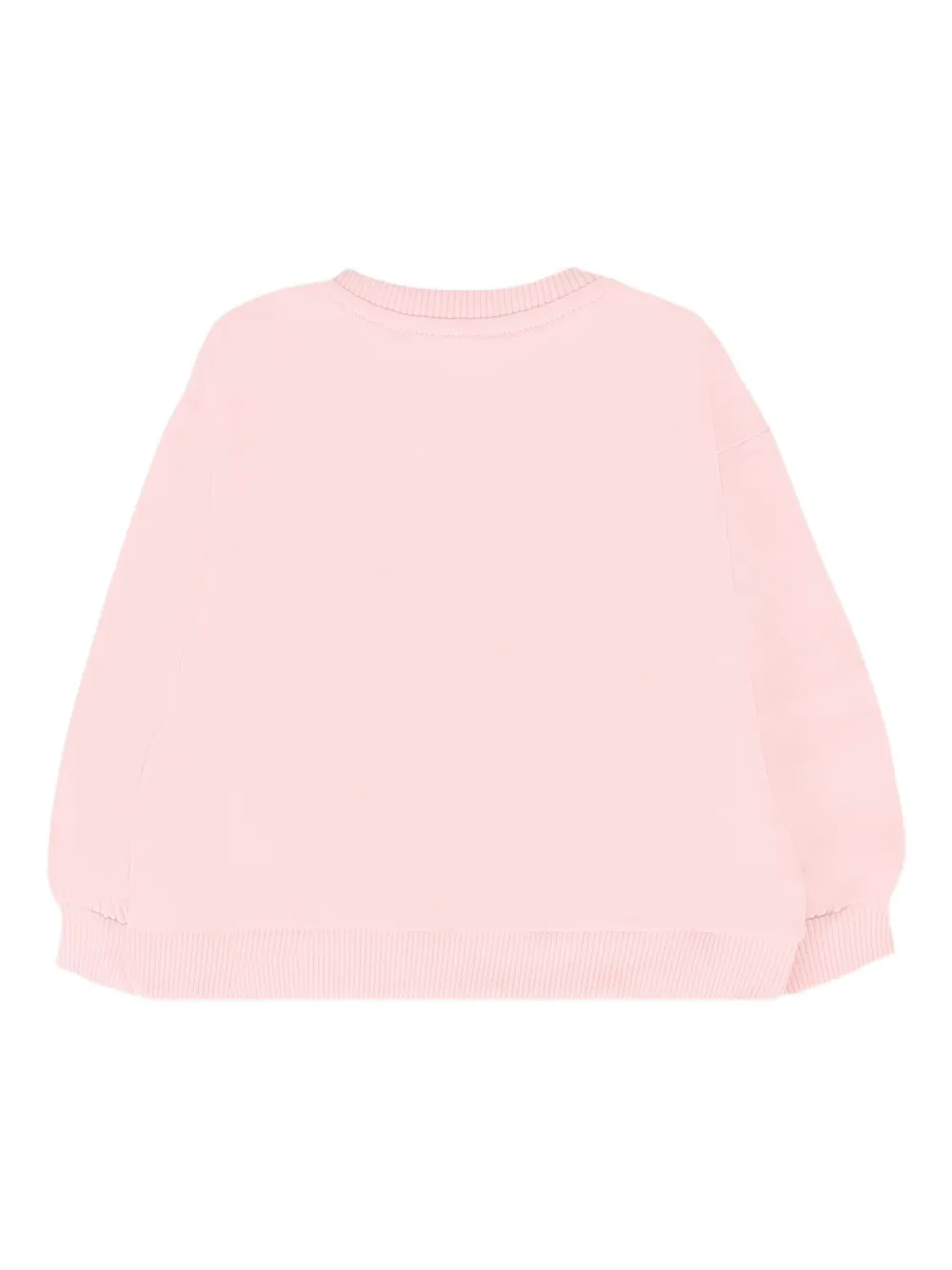 Толстовка с круглым вырезом и принтом Moschino Kids, розовый — фото 2