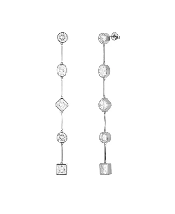 

Серьги-Подвески с кристаллами Carmela Untamed Petals, silver